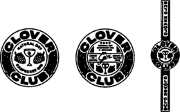 GIN CLOVER CLUB  HECHO EN MÉXICO SUGAR & GLUTEN FREE NATURAL DRY RASBERRY GIN NATURAL DRY GIN 17 BOTANICS 1881 logo