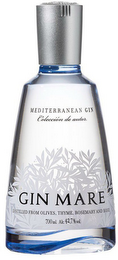 GIN MARE MEDITERRANEAN GIN COLECCIÓN DEAUTOR. DISTILLED FROM OLIVES. THYME. ROSEMARY AND BASIL 700ML. ALC. 4.27% VOL. logo