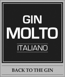 GIN MOLTO ITALIANO BACK TO THE GIN logo