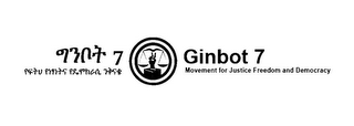 GINBOT 7 MOVEMENT FOR JUSTICE FREEDOM AND DEMOCRACY logo