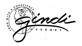 GINDI GOURMET FOOD WITH A CONSCIENCE logo