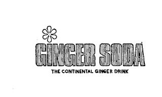 GINGER SODA THE CONTINENTAL GINGER DRINK logo