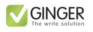 GINGER THE WRITE SOLUTION logo