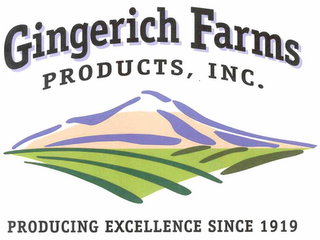 GINGERICH FARMS PRODUCTS, INC. PRODUCINGEXCELLENCE SINCE 1919 logo