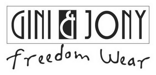 GINI & JONY FREEDOM WEAR logo