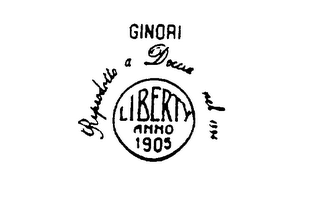 GINORI LIBERTY ANNO 1905 RIPRODOTTO A DOCCIA NEL 1994 logo