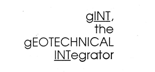 GINT, THE GEOTECHNICAL INTEGRATOR logo