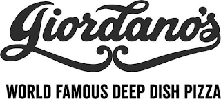 GIORDANO'S WORLD FAMOUS DEEP DISH PIZZA logo
