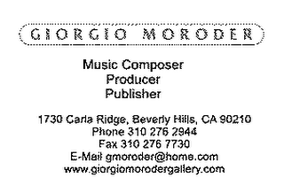 GIORGIO MORODER logo