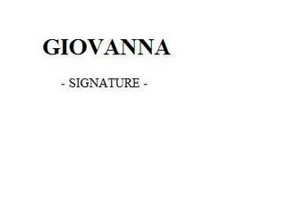 GIOVANNA SIGNATURE