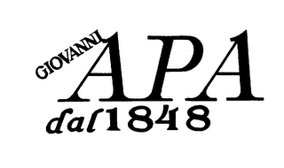 GIOVANNI APA DAL 1848 logo