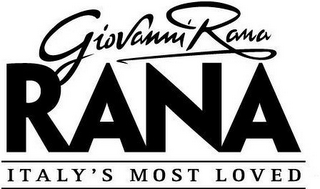 GIOVANNI RANA RANA ITALY'S MOST LOVED logo