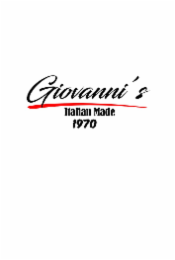 GIOVANNI'S ITALIAN MADE 1970 logo