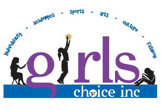 GIRL CHOICE INC INDIVIDUALITY - ACADEMICS - SPORTS - ARTS - CULTURE - FASHION logo