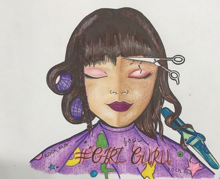 GIRL GURU, ROCK STAR logo