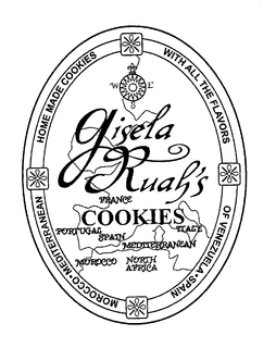 GISELA RUAH'S COOKIES HOME MADE COOKIES WITH ALL THE FLAVORS OF VENEZUELA SPAIN MOROCCO MEDITERRANEAN FRANCE PORTUGAL SPAIN MEDITERRANEAN MOROCCO NORTH AFRICA logo
