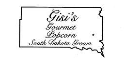 GISI'S GOURMET POPCORN SOUTH DAKOTA GROWN logo