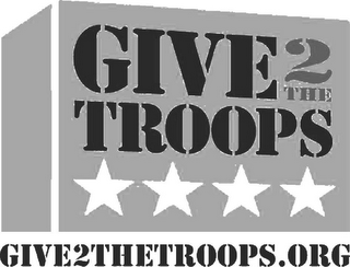 GIVE 2 THE TROOPS GIVE2THETROOPS.ORG logo