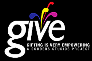 GIVE, GIFTING IS VERY EMPOWERING A SOUDERS STUDIOS PROJECT logo