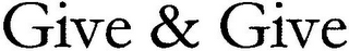 GIVE & GIVE logo