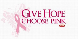 GIVE HOPE CHOOSE PINK H-E-B logo