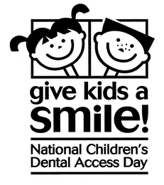 GIVE KIDS A SMILE! NATIONAL CHILDREN'S DENTAL ACCESS DAY logo
