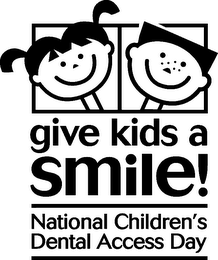 GIVE KIDS A SMILE! NATIONAL CHILDREN'S DENTAL ACCESS DAY logo