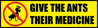 GIVE THE ANTS THEIR MEDICINE logo