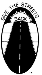 GIVE THE STREETS BACK logo