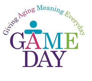 GIVING AGING MEANING EVERYDAY GAME DAY logo