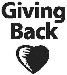 GIVING BACK logo