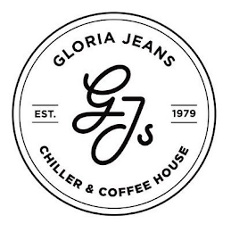GJS GLORIA JEANS CHILLER & COFFEE HOUSE EST. 1979 logo