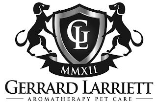 GL MMXII GERRARD LARRIETT AROMATHERAPY PET CARE logo