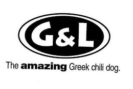 G&L THE AMAZING GREEK CHILI DOG. logo