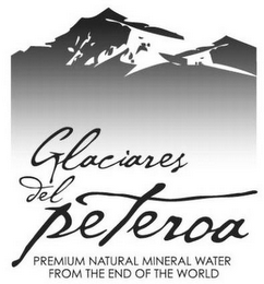 GLACIARES DEL PETEROA PREMIUM NATURAL MINERAL WATER FROM THE END OF THE WORLD logo