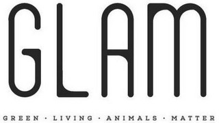 GLAM GREEN · LIVING · ANIMALS · MATTER logo