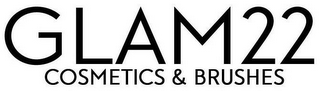 GLAM22 COSMETICS & BRUSHES logo