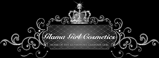 GLAMA GIRL COSMETICS HOME OF THE GLAMOROUS GLAMOUR GIRL logo