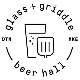 GLASS + GRIDDLE BEER HALL DTN MKE logo