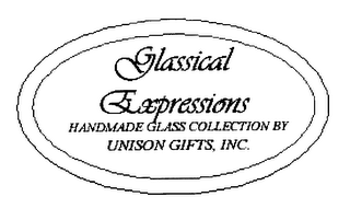 GLASSICAL EXPRESSIONS HANDMADE GLASS COLLECTION BY UNISON GIFTS, INC. logo