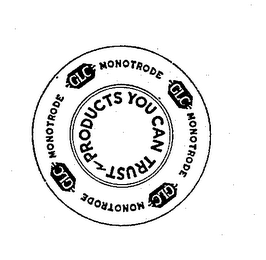 GLC MONOTRODE PRODUCTS YOU CAN TRUST logo