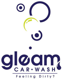 GLEAM CAR WASH FEELING DIRTY? logo