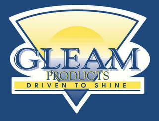 GLEAM PRODUCTS DRIVEN TO SHINE logo