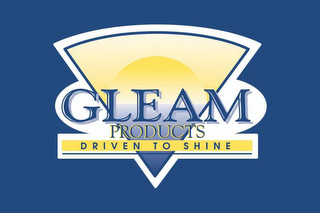 GLEAM PRODUCTS DRIVEN TO SHINE logo