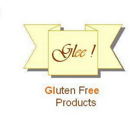 GLEE! GLUTEN FREE PRODUCTS logo