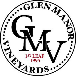GLEN MANOR VINEYARDS GMV 1ST LEAF 1995 logo