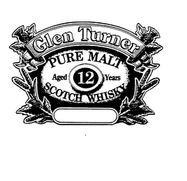 GLEN TURNER PURE MALT SCOTCH WHISKY AGED 12 YEARS logo