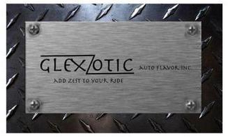 GLEXZOTIC AUTO FLAVOR INC. ADD ZEST TO YOUR RIDE. logo