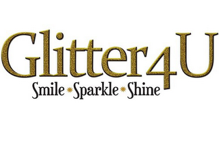 GLITTER 4 U SMILE SPARKLE SHINE logo