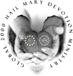 GLOBAL 2000 HAIL MARY DEVOTION MINISTRY JHS logo